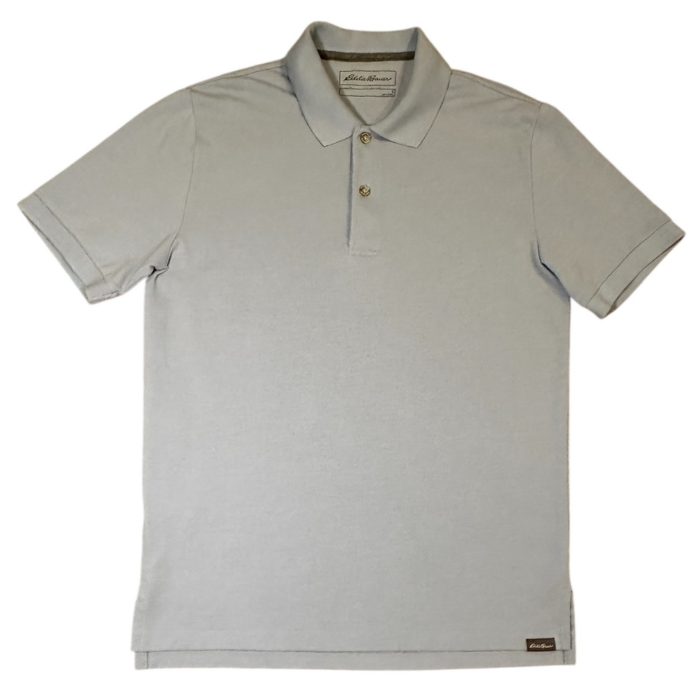 Eddie Bauer Men's Blue Polo Shirt Short Sleeve Cotton Outdoor Casual Size Small